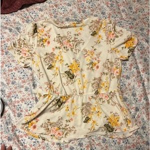 Juniors flower blouse